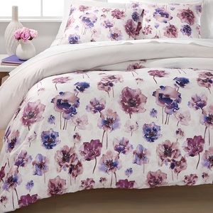 Watercolor Bloom 3-Piece Duvet Cover Set